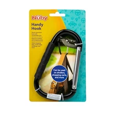 Nuby Handy Hook - Black Aluminum with Charcoal Foam - Shopping Cart & Stroller