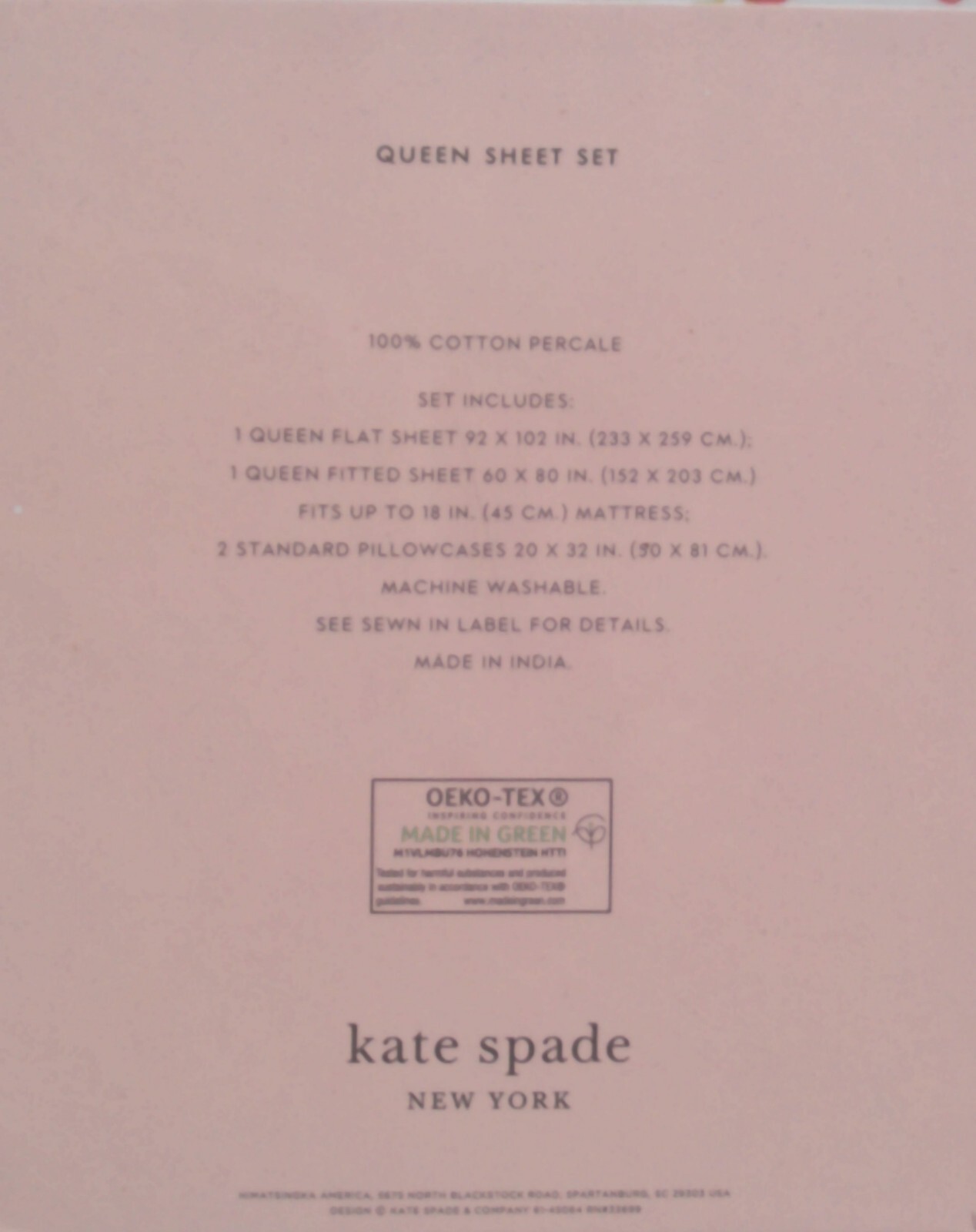 New Kate Spade Queen Sheet Set Country Petite Floral Dot 100 Cotton