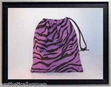 Gymnastics Leotard Grip Bags / Purple  Black Zebra Gymnast Birthday Goody Bag