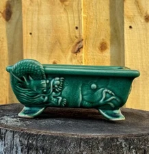 Green Dragón Bonsai pot 7x5 Inches