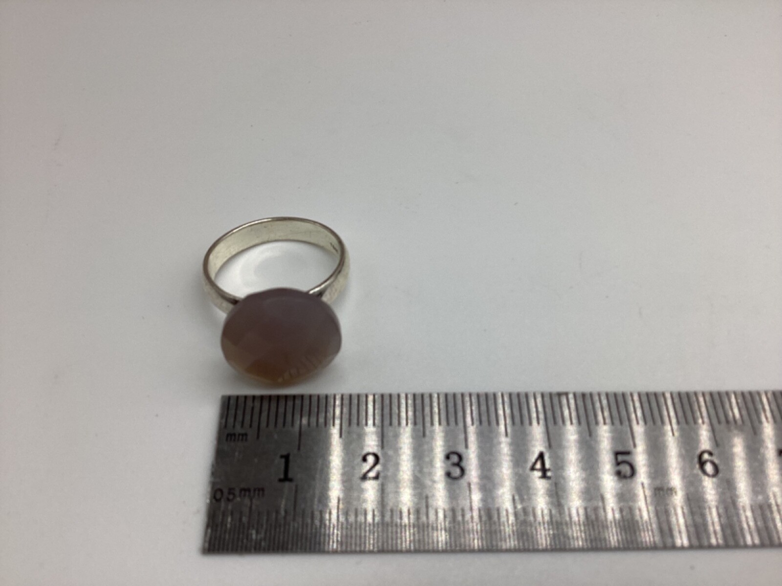 Faceted Gemstone Solid 925 Silver Ring TGGC Size … - image 6