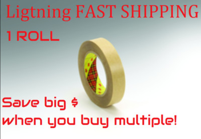 3M Double Sided Tape 415 Double Coated Polyester Clear 1/2 in x 36 yard 4.0 mil