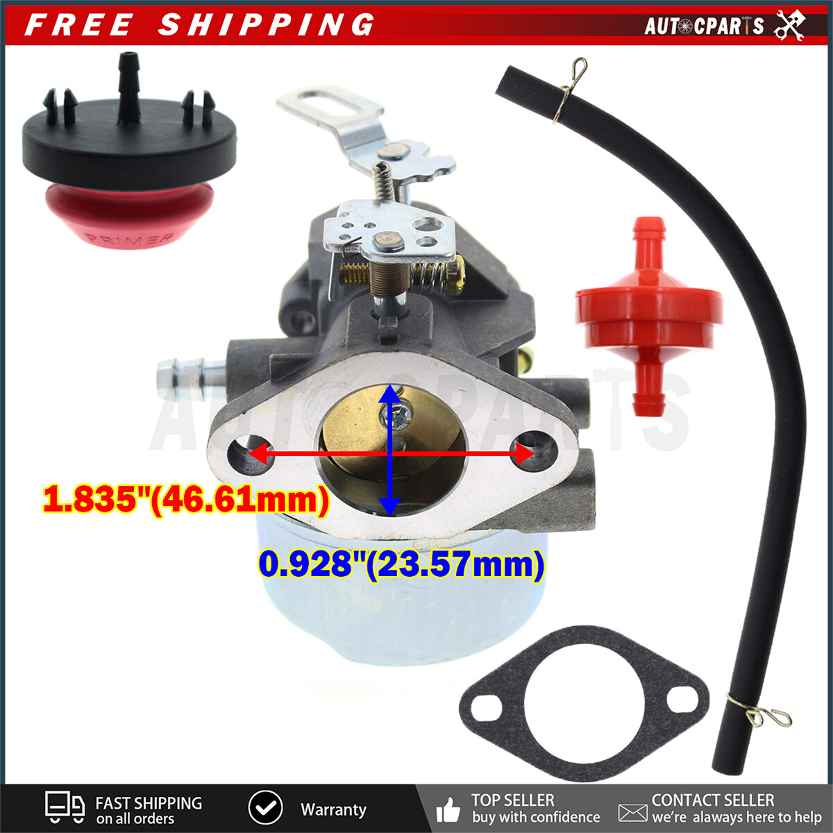 Carburetor Carb for Husqvarna snowblower 10530 SBE with Tecumseh engine