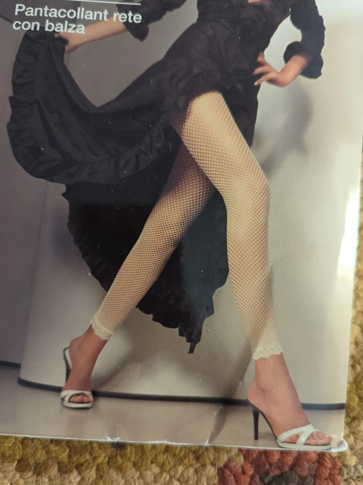 Nuevo Leggings Levante Calze Beige Malla Capri Talla 1/2 Hecho en Italia Foto 2 de 4