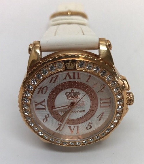 Juicy Couture Rose Gold Crystal Watch Juicy Couture Crystal Crown Rose Gold Toned watch Pink Bezel  main image 3