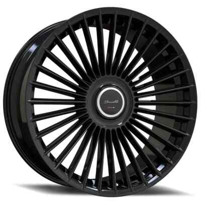 24'' Giovanna Cabo Gloss Black Wheels Tires fit GLE63 GLE350 BMW X7 GLS CULLINAN