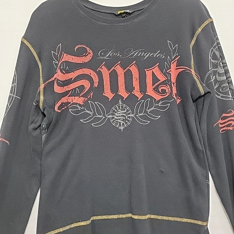 Мужская футболка Y2K Smet Christian Audigier Demon Thermal Размер Large Street Grunge - Изображение 4 из 4