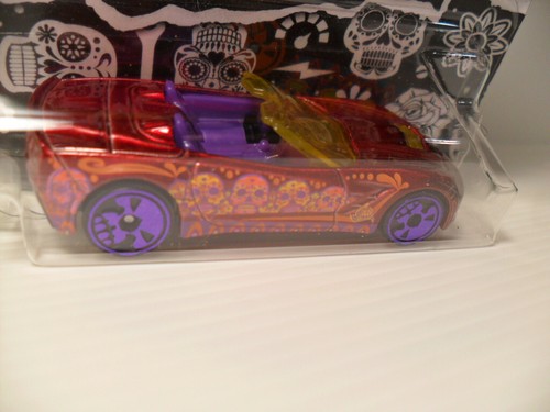 Hot Wheels 14 CORVETTE STINGRAY CONVERT Day Of The Dead 21 3 5 RED 