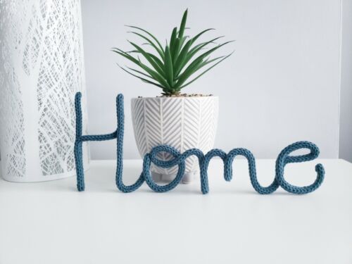 Home knitted wire word / wire sign/home decor/ knitted sign - 第 1/14 張圖片