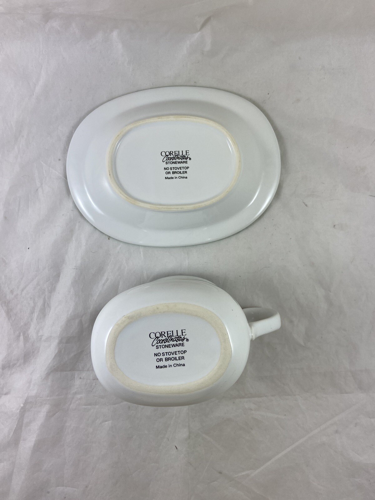 Corelle Coordinates Gravy Boat & Saucer Pink Flowers Blue Flowers 1.75 U.S. Cup