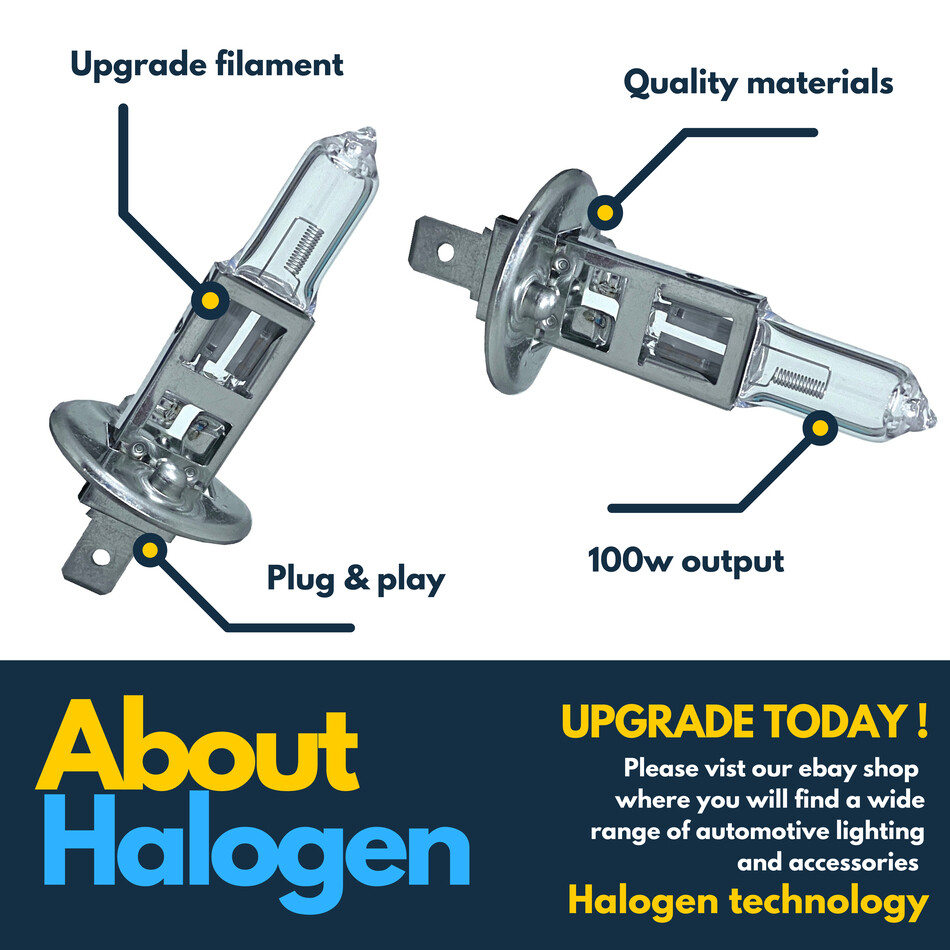 H1 Halogen Headlight Car Bulbs 448 Headlamps 100w Foglamp Fog Light