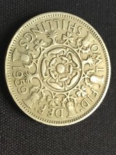 1959 two shillings Elizabeth II British florin