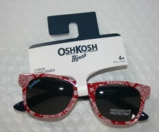 New OshKosh Girls 4 year + Sunglasses 100% UVA-UVB Classic Bandana Red