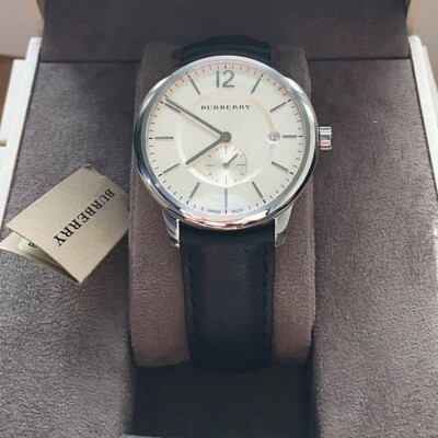 Brand New Burberry BU10000 The Classic Round Checked Steel Case Men's Watch  822138046688|