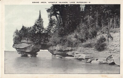 BN33. Vintage USA Postkarte. Grand Arch, Apostle Islands, Lake Superior, USA