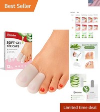 Silicone Toe Protectors - 12 Pack Gel Toe Sleeves Toe Protectors - Toe Caps w...