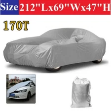 212'' Full Car Cover Waterproof Rain UV Outdoor Resistant Car Protection w/ bag