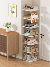 Vertical Shoe Rack,7 Tiers Stackable Shoe Rack for 14 Pairs,Narrow Shoe Tower...