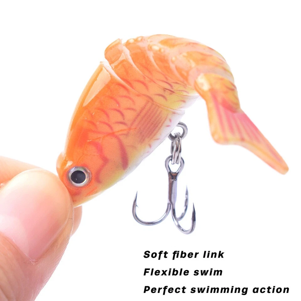 5 Stück 6cm/4,7g Mini Multi Jointed Angelköder Swimbait Crankbait Tackle... - Bild 4 von 4