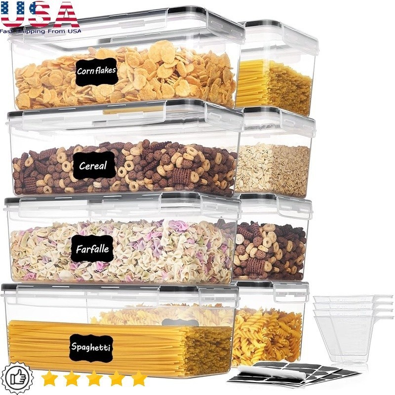 Airtight Food Storage Containers 8PCS BPA Free Set