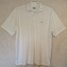 Greg Norman Golf Performance Polo Shirt Mens XL White Classic Fit Slit Play Dry