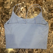 Abercrombie  Fitch Cropped Spaghetti Strap Tank Top Light Blue Size Small