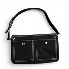 Esprit Borsa a tracolla Baguette in tela nera Y2K