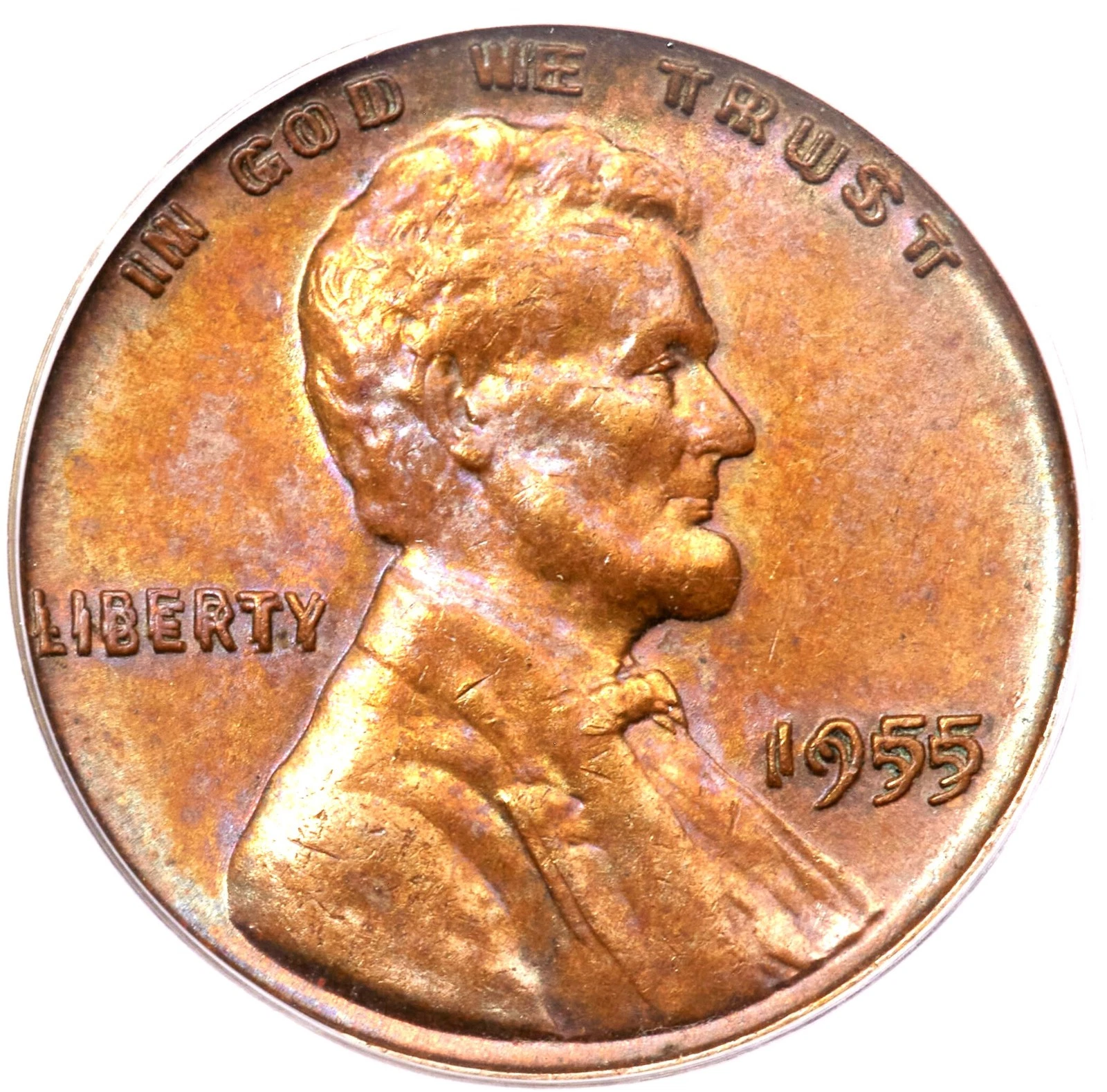 Lincoln Wheat 1 Cent 1955 Double Die Obverse! PCGS MS-64 Brown, CAC! Key Date!