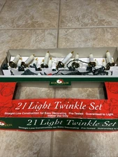 Kurt S. Adler Dripping Candle 21 Light Twinkle Set Works! So Pretty!