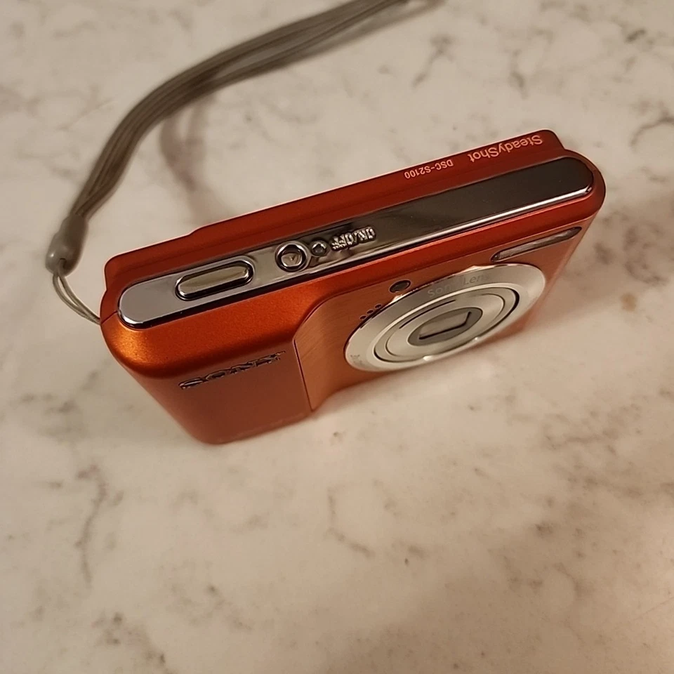 Sony Cyber Shot DSC-S2100 12.1MP Digital Camera Orange FOR PARTS OR REPAIR READ - Image 2 of 4