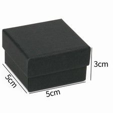 Jewellery Box Black Ring Necklace Pendant Earrings Bracelet Gift Foam Padded New