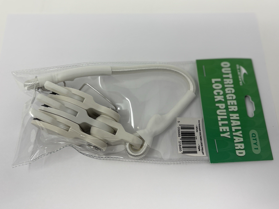 BLUEWING Outrigger - Puleggia di bloccaggio per drizza singola, doppia, tripla e lunga 37,6 cm, con chiusura a scatto in acciaio inox, per pesca offshore