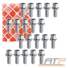 20x FEBI RADSCHRAUBEN KUGELSCHRAUBEN M12 x 1,5 x 24 mm VERZINKT SW17