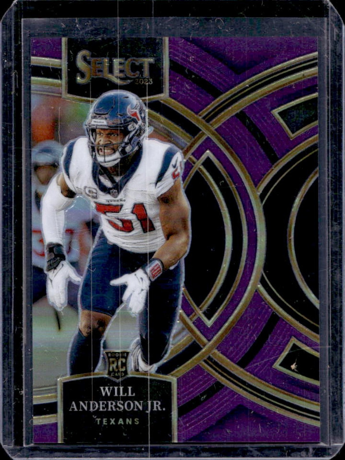2023 Select Will Anderson Jr. RC Purple Prizm Premier Level #20/75 Texans