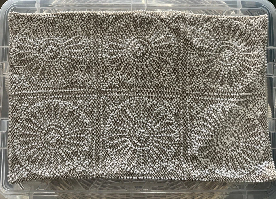 Serena & Lily Porto French Knot Pillow Cover 12”x18” Natural Sand Mink - Image 3 of 3