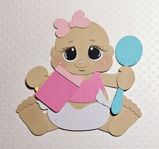 First Food Baby Girl. Scrapbook, Card making Paper Piecing