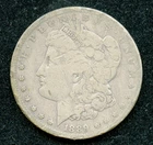 "Key Date" 1889-CC Morgan Silver Dollar $1 - Good w/ Scratches & Rim Bump