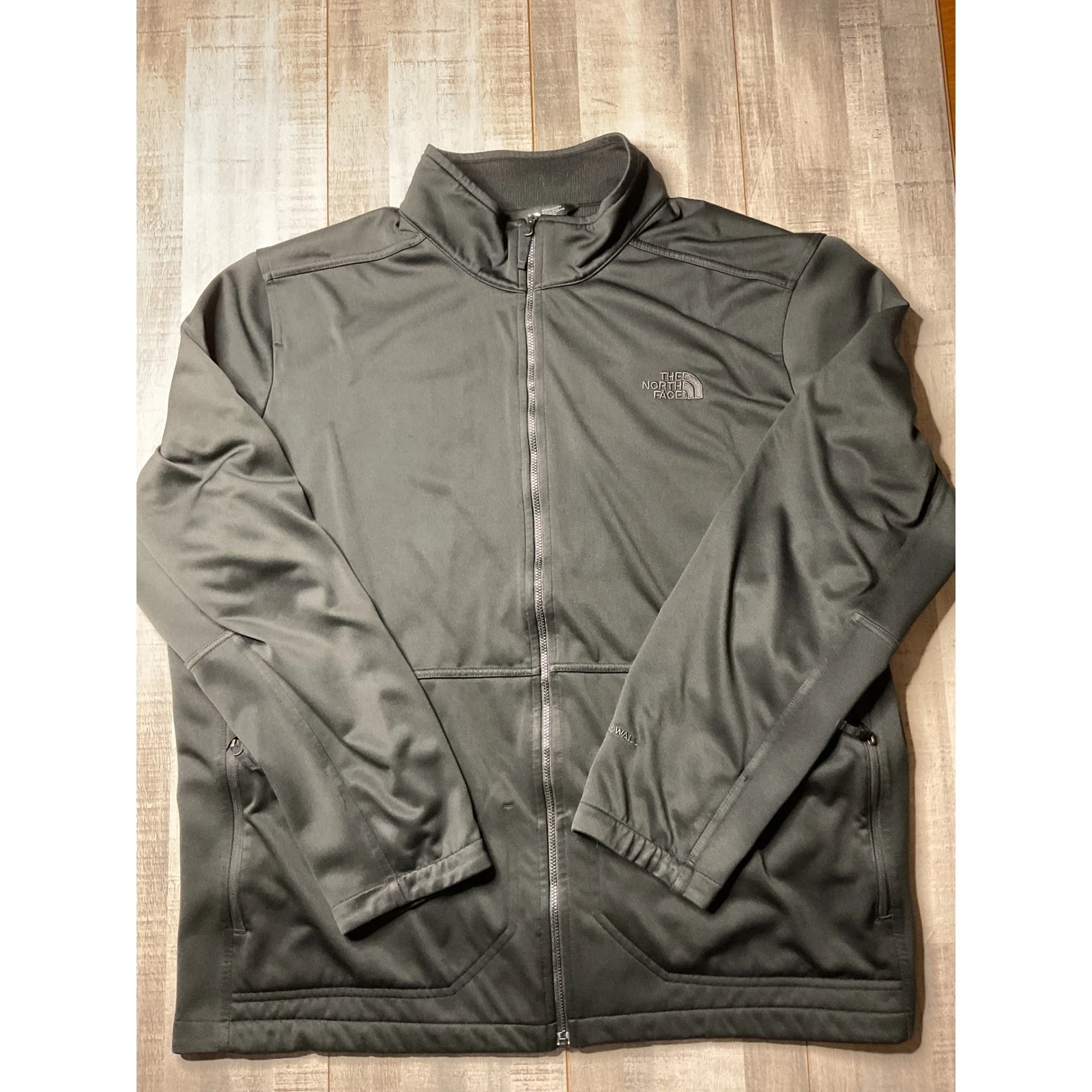 The North Face Mens Black Windwall Softshell Full Zip Jacket XXL Microfleece