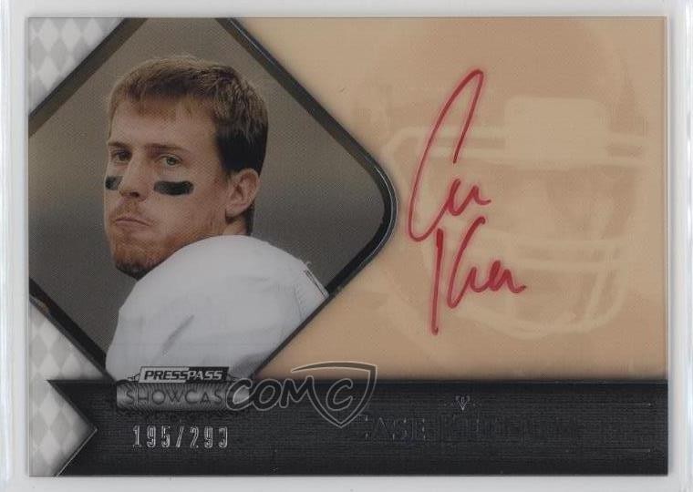 2012 Press Pass Showcase Red Ink 195/299 Case Keenum #SC-CK Rookie Auto RC vb2