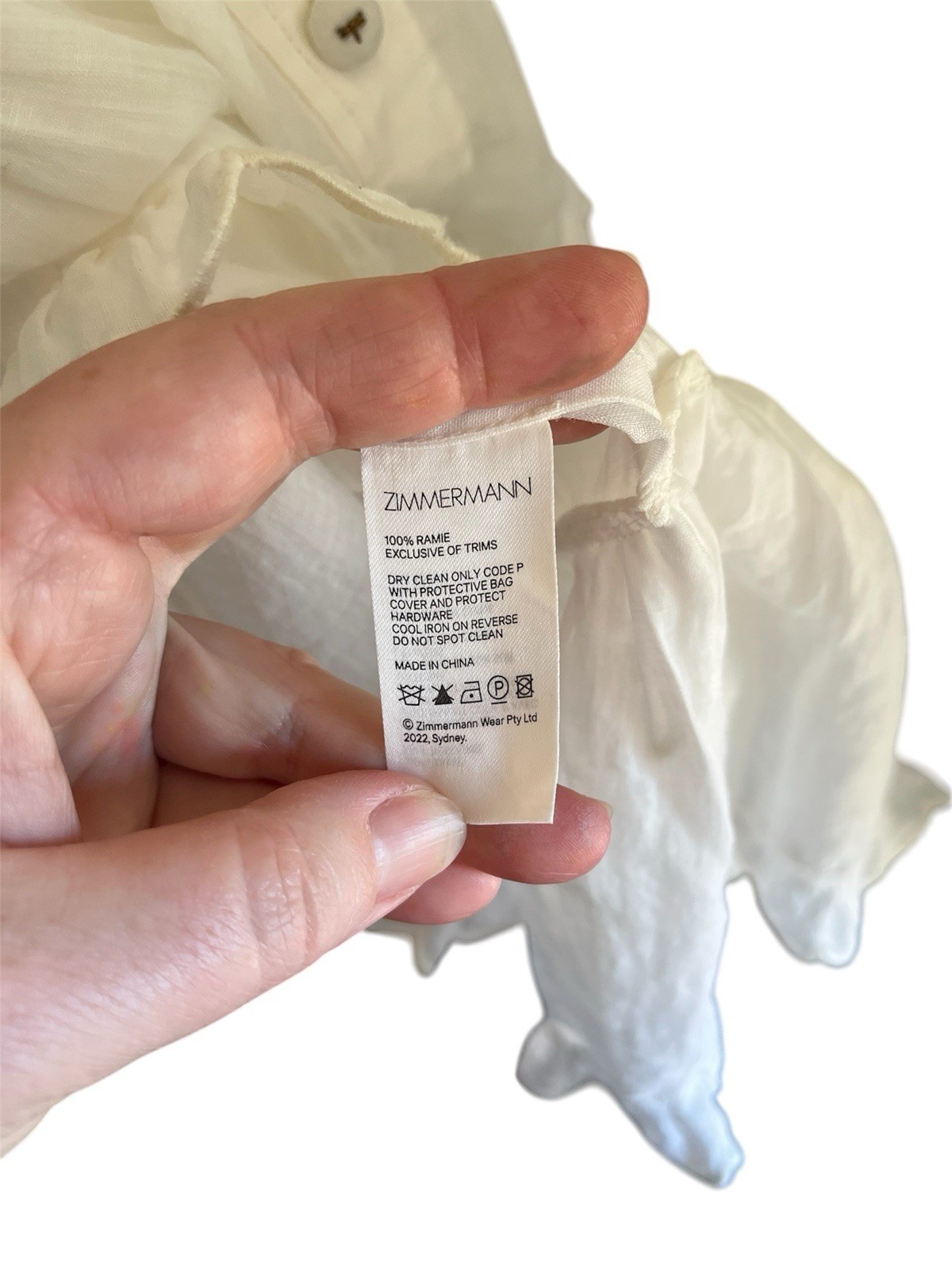 Zimmermann Botanica Maxi Dress Size 0 AU 8 US 4 Ivory Tiered Belted