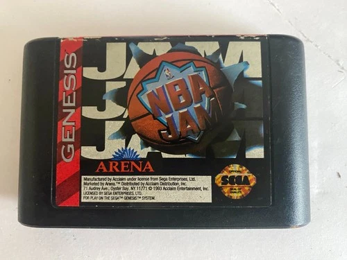 NBA Jam Arena Sega Genesis Video Game Multiplayer Basketball Arcade