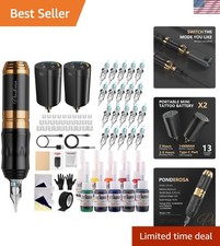 2024 Ponderosa Wireless Tattoo Machine Kit - 2 Batteries  20 Needles Included