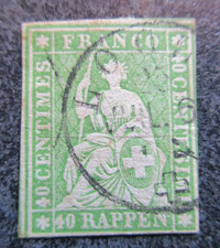 SUISSE timbre N° 30 oblitéré cote 90 € bon état lot NH58 59