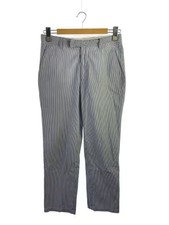 MONCLER Slacks/ Size 46/ Polyester/ Blue/ Striped/ E0646