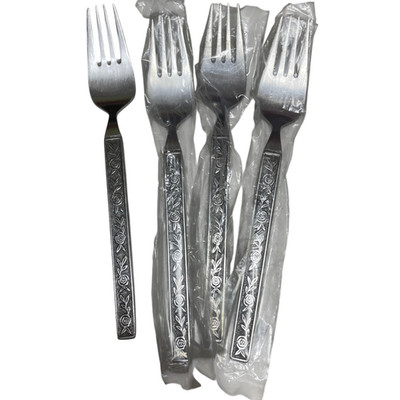 Interpur Stainless Steel Cutlery Forks  (4) Vintage NEW Japan 1970's