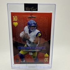 2026 Wild Card Black Tie Edition 5 Card Draw Matthew Stafford 3/3 10 Of Hearts