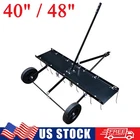 40"/48" Spring Tine Tow Behind Dethatcher Steel Garden ATV Tractor Lawn Sweeping