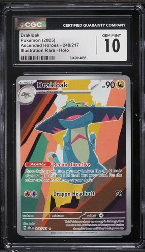 CGC 10 ENGLISH Drakloak 248/217 Ascended Heroes IR Holo Pokemon