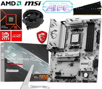 PC Aufrüstkit Bundle AMD Ryzen 5 9600X bis 64GB DDR5 mit MSI B850 Gaming Wifi