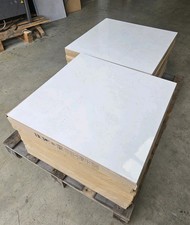 White Porcelain Tiles with a Grey Tint and Subtle Grey Marble Effect 59x59 60sqm